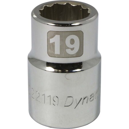 Dynamic 3/4" Drive, 19mm Metric Socket, 12 Points D022119